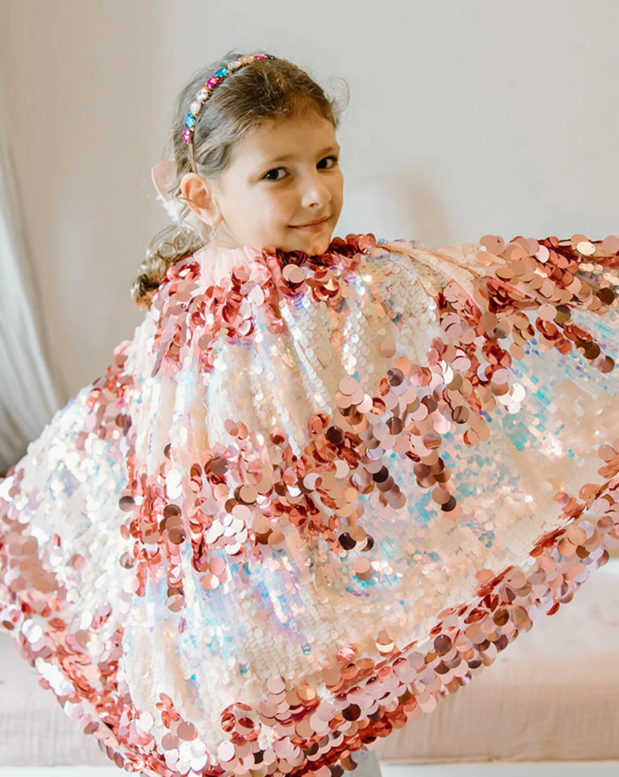 Great Pretenders The 5th Avenue Pink Paillette Sequin Cape