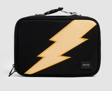 Load image into Gallery viewer, State Bags Rodgers Lunch Box Bolt Black Polycanvas Kids Lunch Bag
