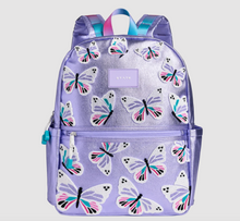 Load image into Gallery viewer, State Bags Metallic Kane Double Pocket 3D Butterflies
