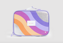 Load image into Gallery viewer, State Bags Metallic Rodgers Lunch Box Rainbow Wave
