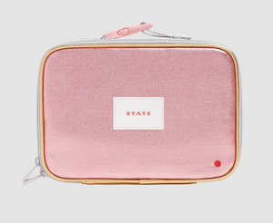 State Bags Metallic Rodgers Lunch Box Pink/Silver