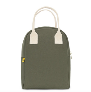 Fluf Zipper Lunch Bag Dark Olive