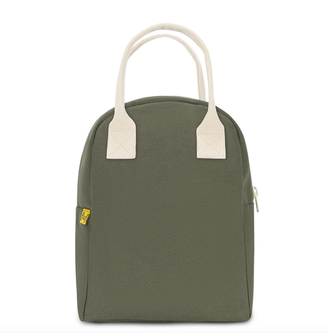 Fluf Zipper Lunch Bag Dark Olive