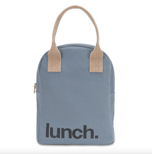 Fluf Zipper Lunch Bag Lunch Blue