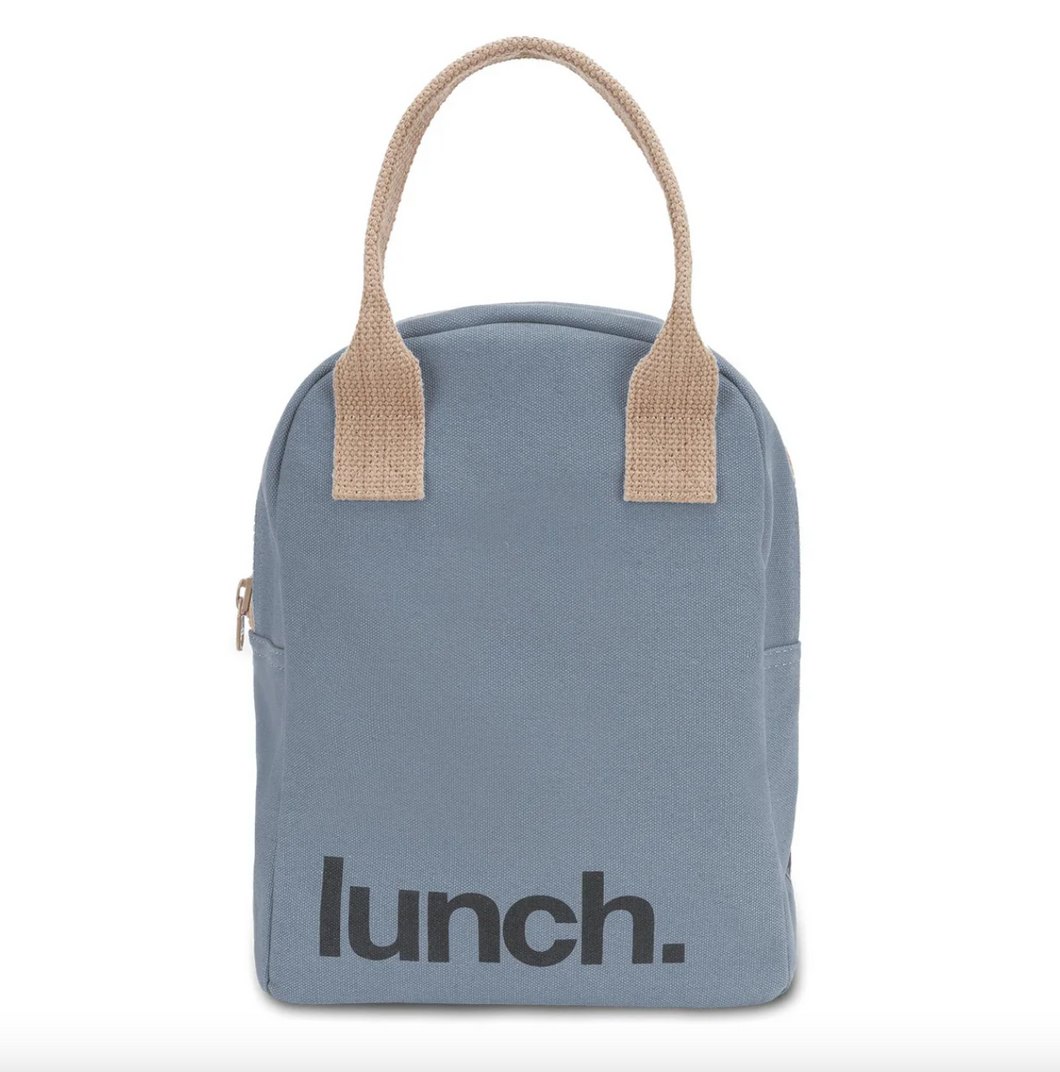Fluf Zipper Lunch Bag Lunch Blue