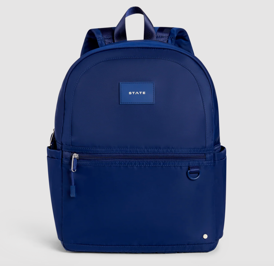 State Bags Nylon Kane Double Pocket Backpack Navy