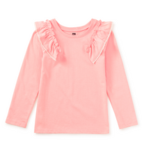 Load image into Gallery viewer, Tea Collection Long Sleeve Lace Trim Top Cherry Blossom
