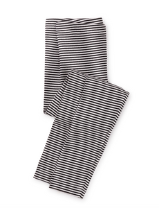 Tea Collection Striped Leggings Jet Black