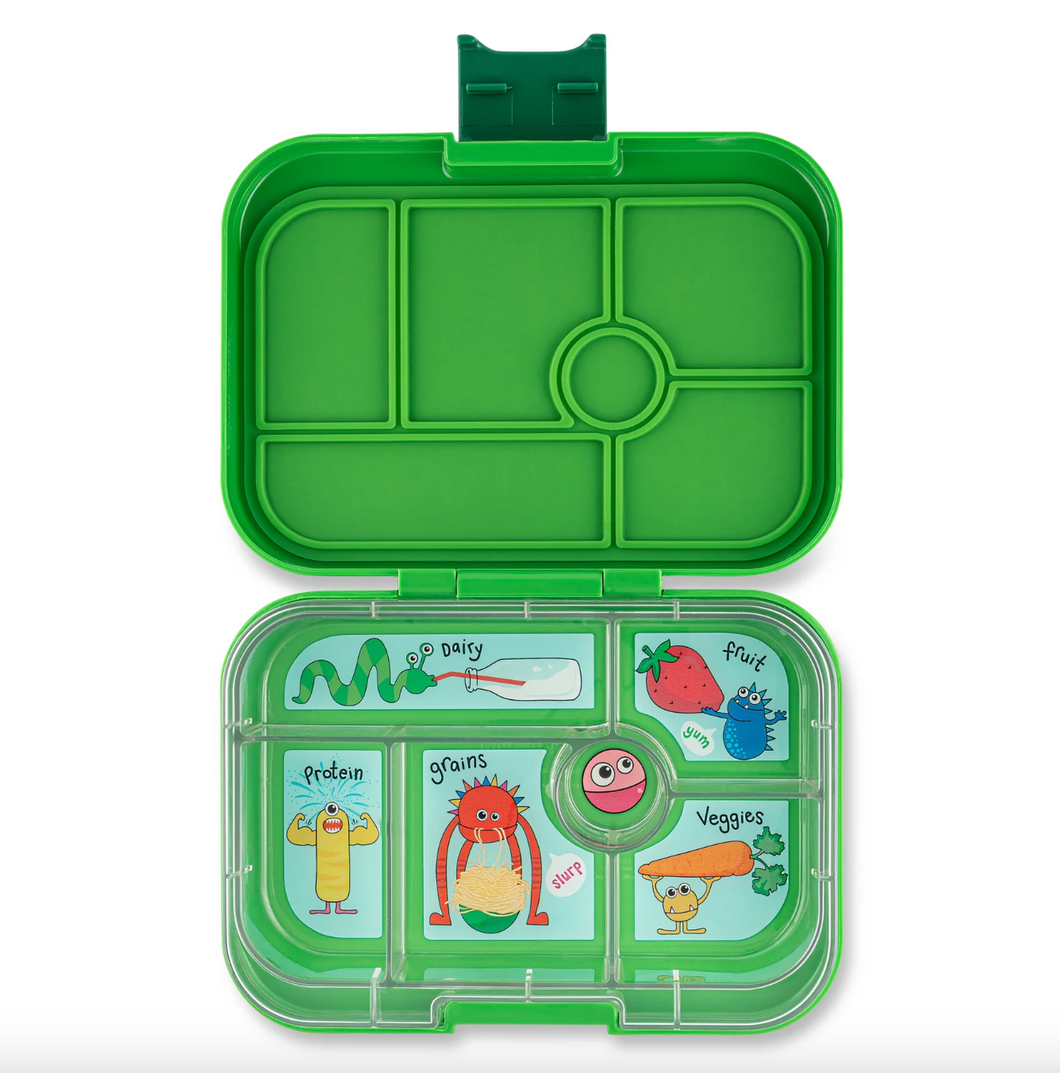 Yumbox Leakproof Bento Box for Kids Original Jurassic Green (Funny Monsters)