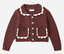 Load image into Gallery viewer, Rylee + Crew Burgundy Collared Cardigan
