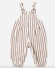 Load image into Gallery viewer, Rylee + Cru Vintage Overall Burgundy Stripe

