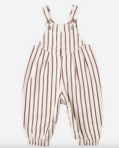 Rylee + Cru Vintage Overall Burgundy Stripe