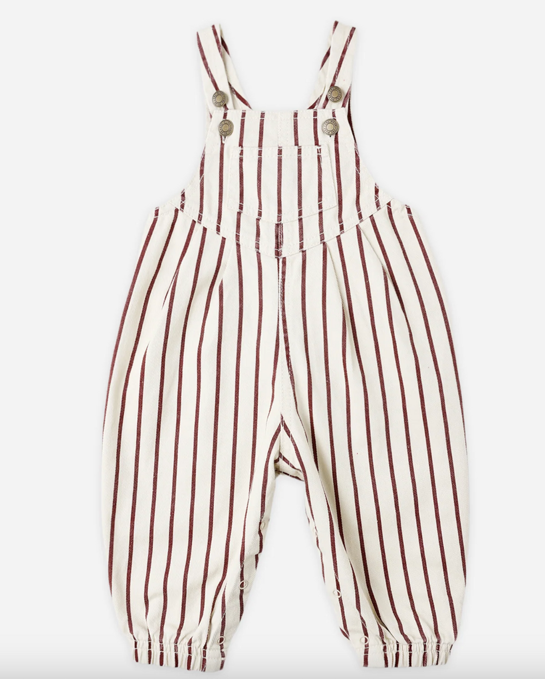 Rylee + Cru Vintage Overall Burgundy Stripe