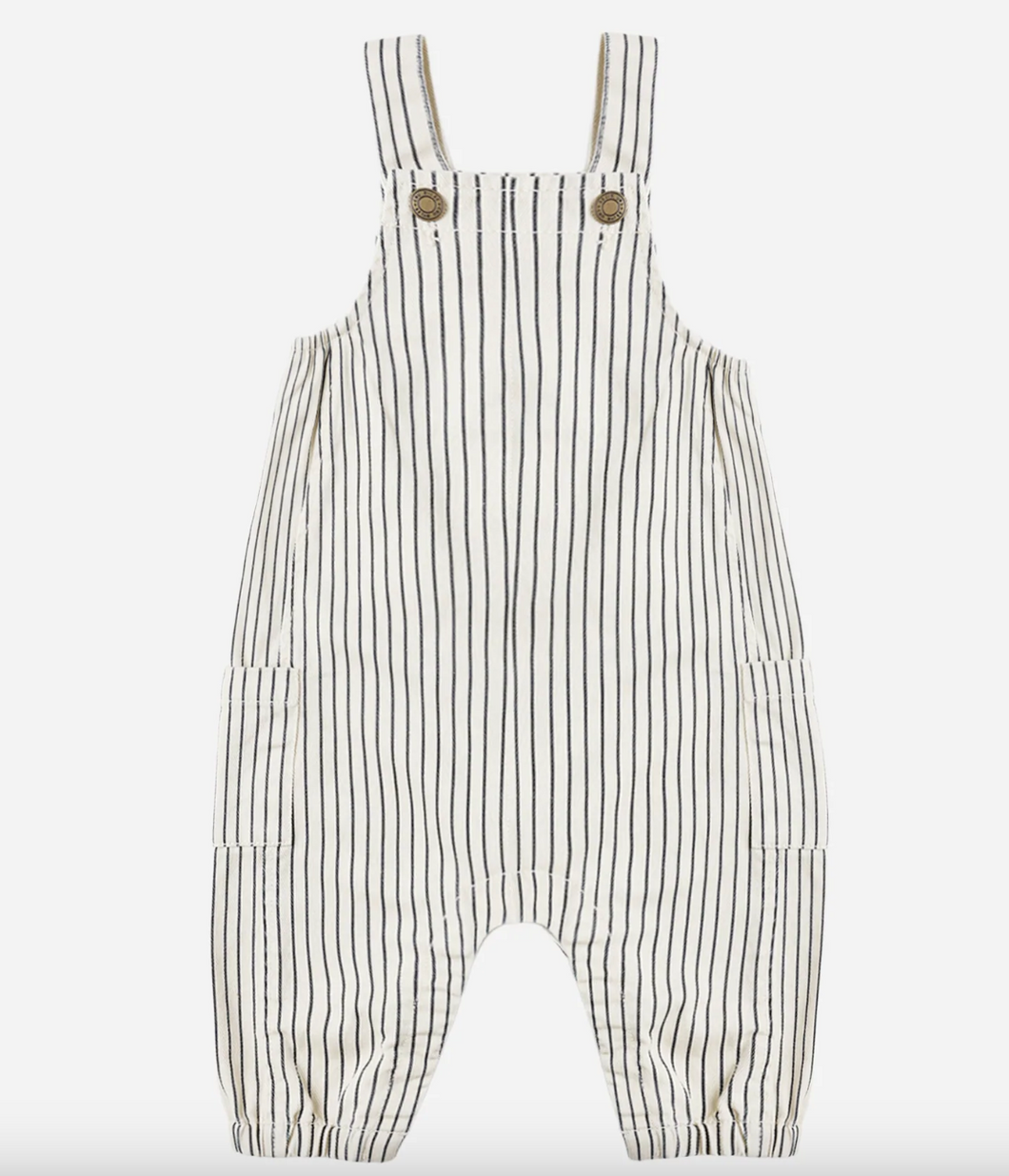 Rylee + Cru Cargo Baby Overall Navy Pinstripe