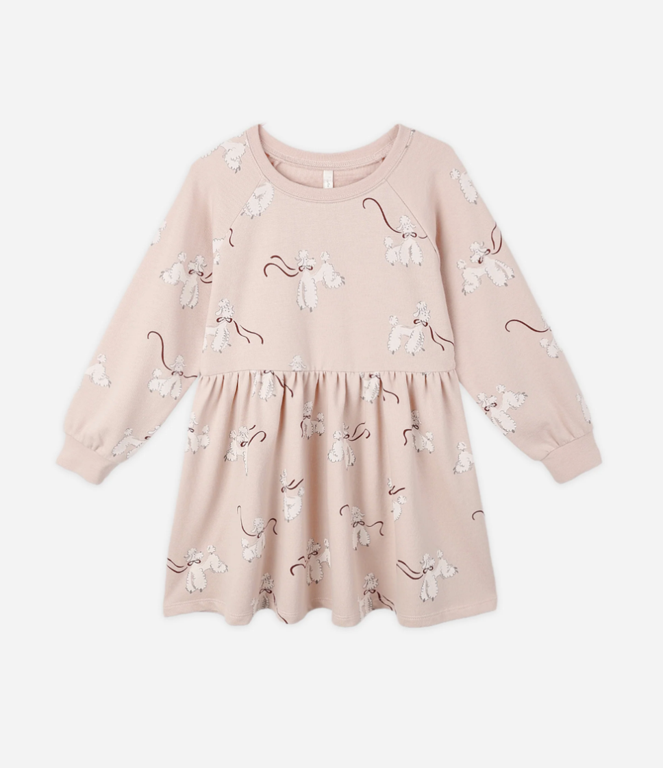 Rylee + Cru Raglan Dress Poodles