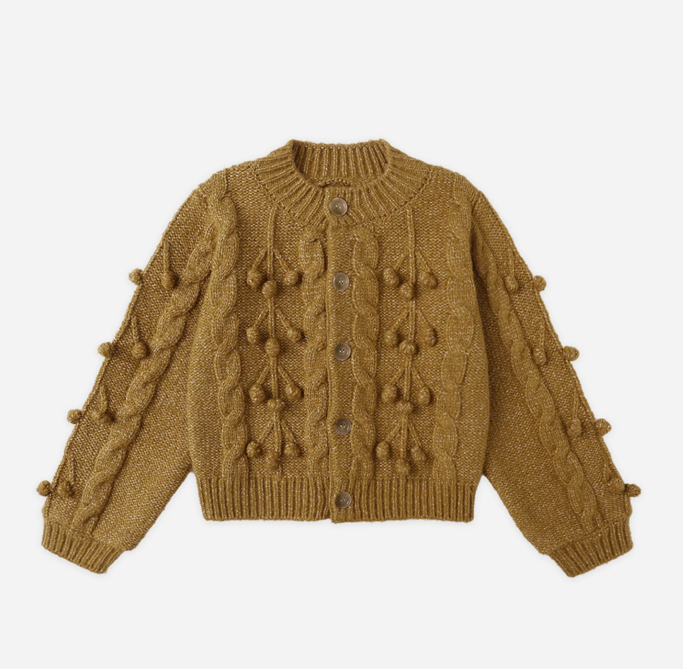 Rylee + Cru Bobble Cardigan Golden