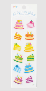 Ooly Stickiville Skinny Stickers Birthday Cakes 2 Sheets