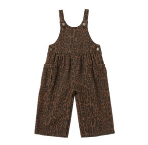 Rylee + Cru Wide Leg Overall Leopard