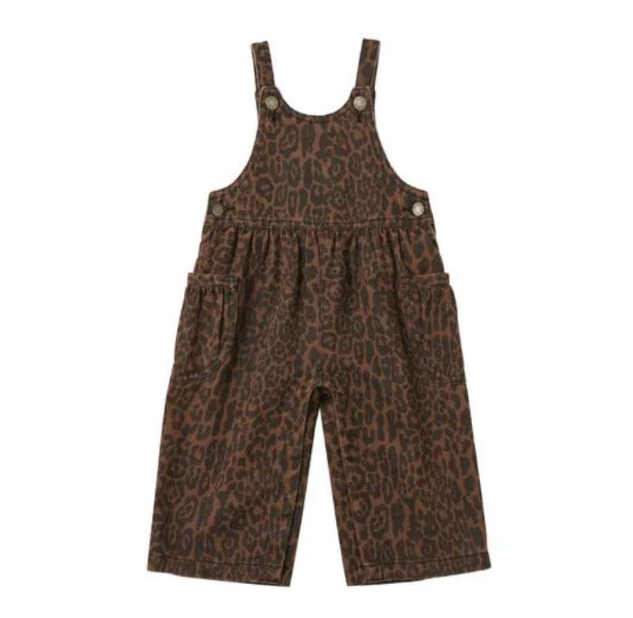 Rylee + Cru Wide Leg Overall Leopard