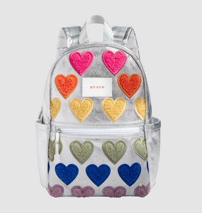 State Bags Metallic Kane Mini Fuzzy Hearts