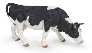 Papo France Black and White Grazing Cow