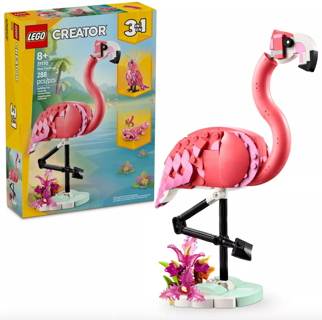 Lego Creator 3in1 Pink Flamingo 8+ 288 Pieces