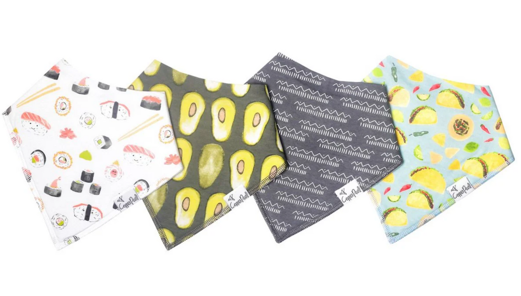 Copper Pearl Bandana Bibs 4-Pack Baja