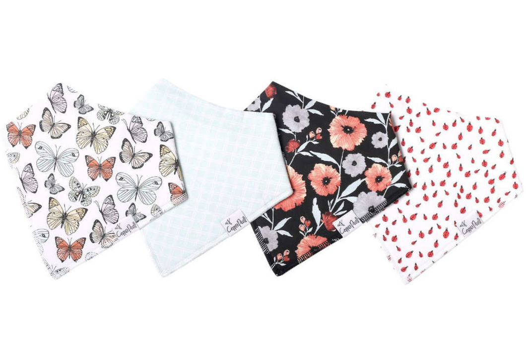 Copper Pearl Bandana Bibs 4-Pack Dot