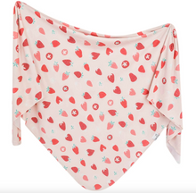 Load image into Gallery viewer, Copper Pearl Swaddle Blanket Strawberry
