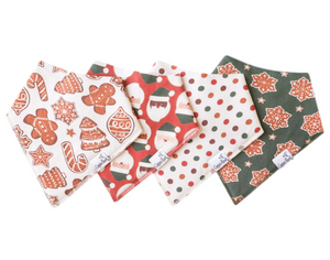 Copper Pearl Bandana Bibs 4-Pack Gingerbread