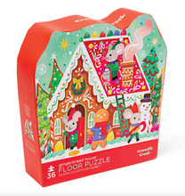 Load image into Gallery viewer, Crocodile Creek Gingerbread House Floor Puzzle 36 Piece
