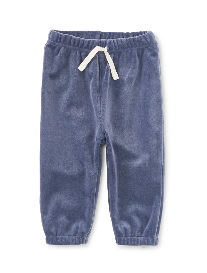 Tea Collection Easy Fit Velour Baby Joggers Naval Blue