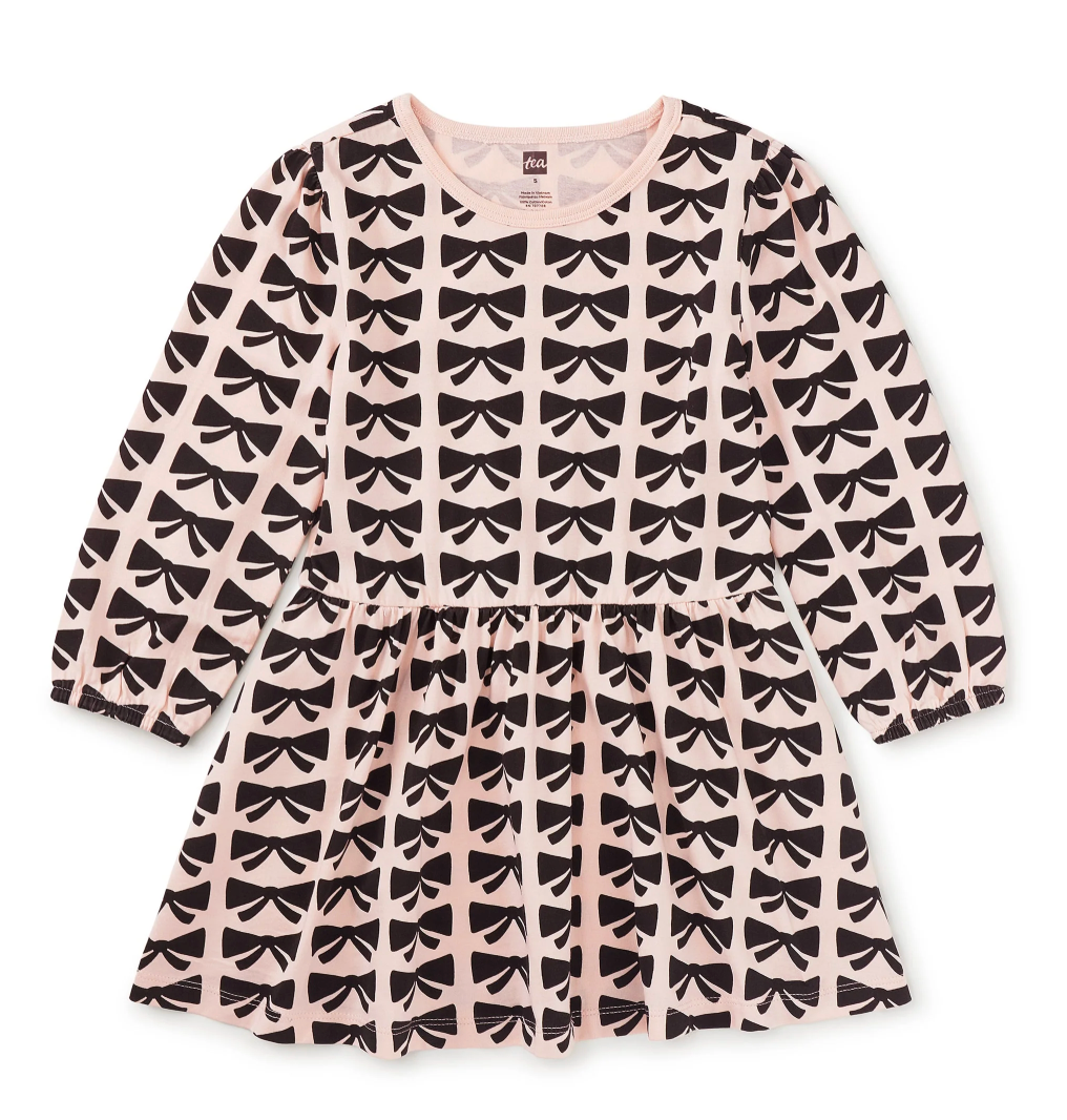Tea Collection Blouson Sleeve Pocket Dress Bow