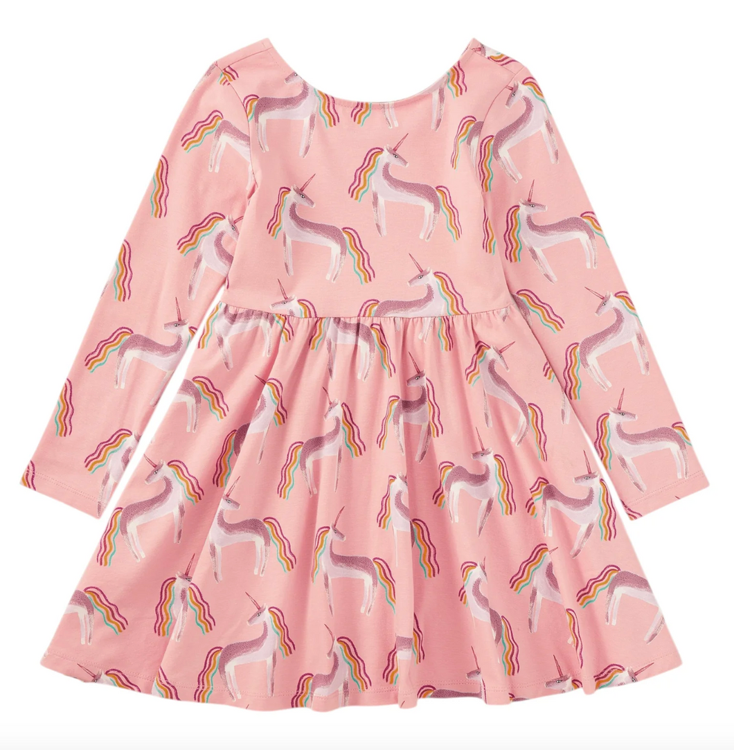 Tea Collection Printed Ballet Dress Rainbow Unicorn