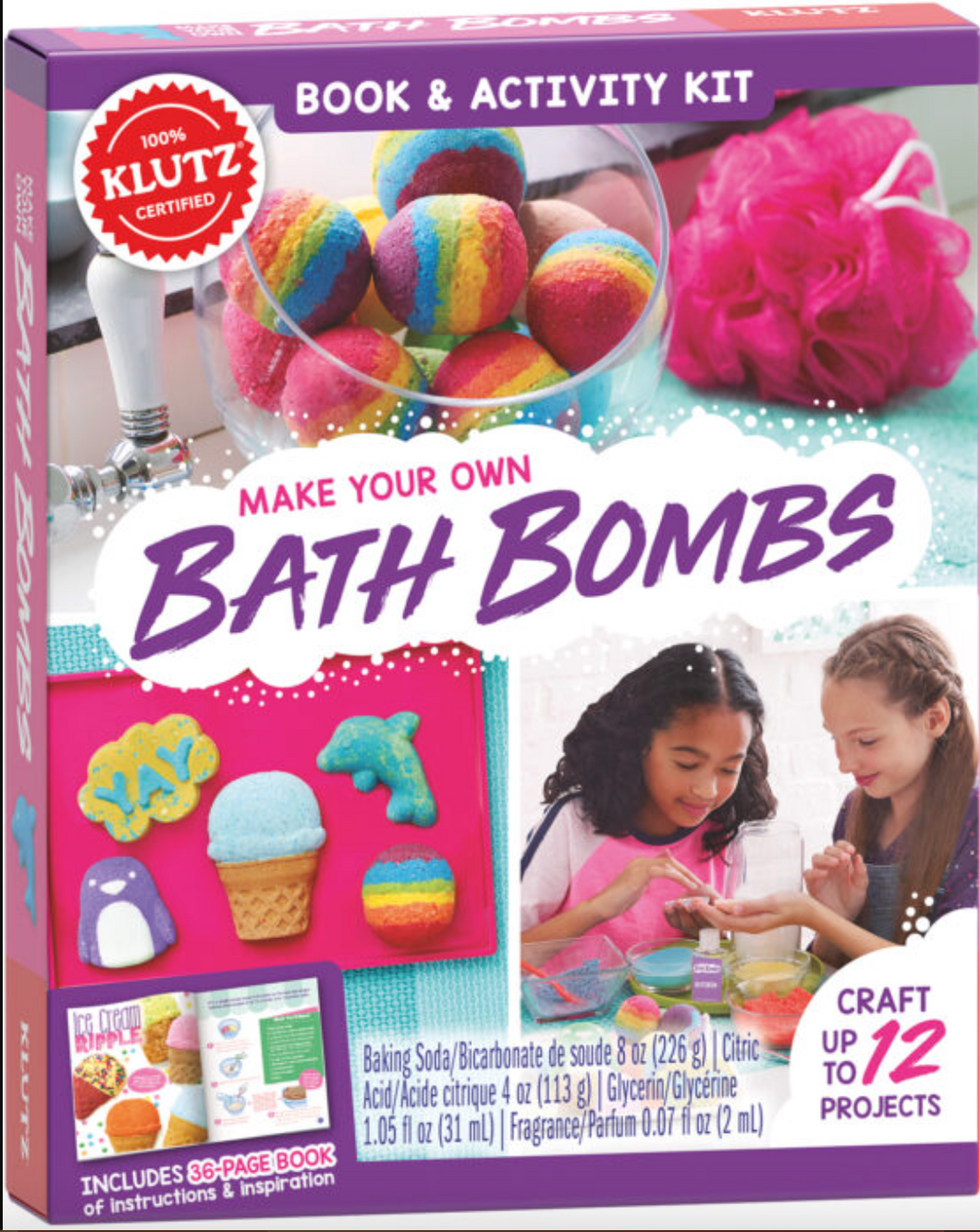 Klutz Make Your Own Bath Bombs Book & Activity Kit