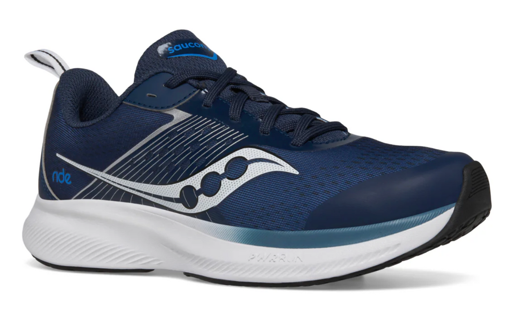 Saucony Ride Kdz Sneaker Navy/Silver