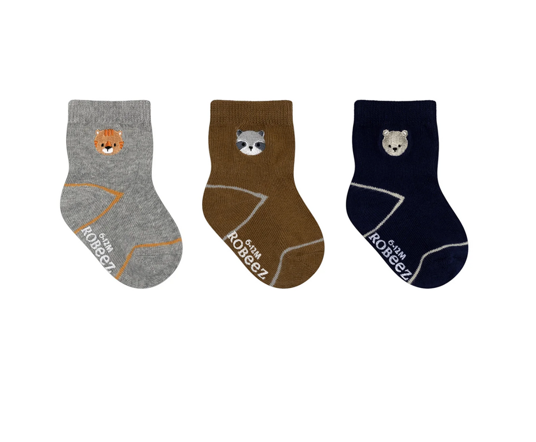 Robeez Wild Critters 3-pack Socks