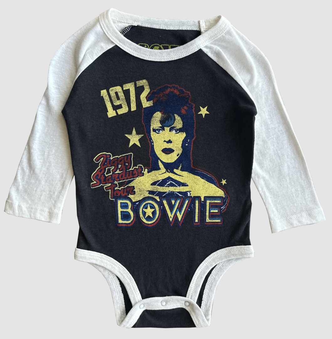 Rowdy Sprout David Bowie Ziggy Stardust Raglan Onesie