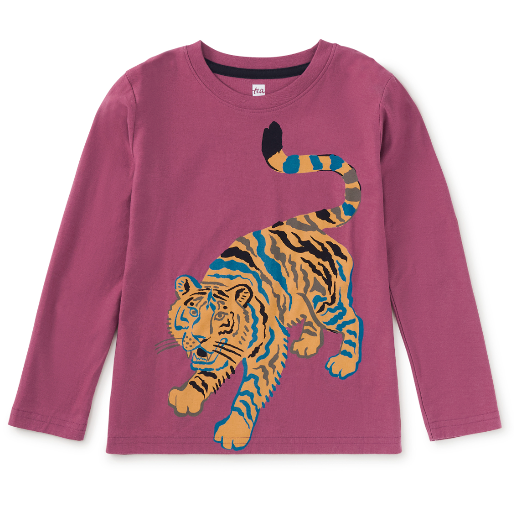 Tea Collection Roaring Tiger Graphic Tee Cassis