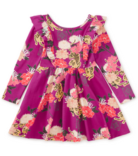 Load image into Gallery viewer, Tea Collection Ruffle Shoulder Ballet Dress Tiger &amp; Peony
