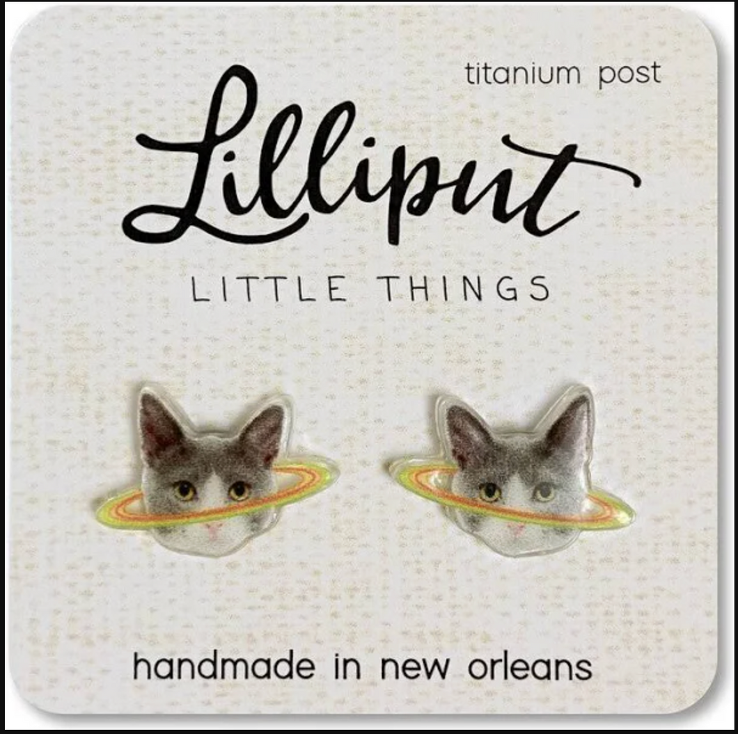 Lilliput Little Things Caturn Earrings