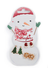 Load image into Gallery viewer, Great Pretenders Snowman Pierced Stud Earrings
