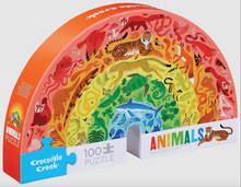 Load image into Gallery viewer, Crocodile Creek Rainbow Animals Puzzle 100 Piece
