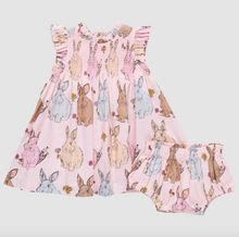 Load image into Gallery viewer, Pink Chicken Baby Girls Stevie Dress Set Vintage Bunnies

