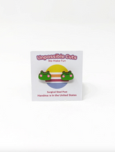 Load image into Gallery viewer, Unpossible Cuts Frog Stud Wood Earrings
