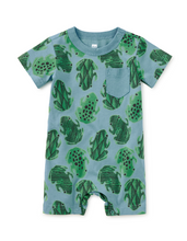 Load image into Gallery viewer, Tea Collection Pocket Shortie Baby Romper Hopalong Frogs
