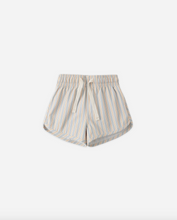 Load image into Gallery viewer, Quincy Mae Boy Swim Shorts Blue and Butterscotch Stripe
