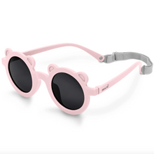 Load image into Gallery viewer, Jan &amp; Jul Soft Pink Bear Sunglasses Black Lenses Size M (2-6y)
