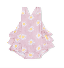 Load image into Gallery viewer, Angel Dear Ruffle Sunsuit Caitlyn's Daisy
