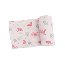 Load image into Gallery viewer, Angel Dear Swaddle Blanket Flamingos
